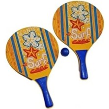 TeknoKapsül Beach Ball Tahta Raket - 3394 - Sarı - 1 Adet