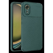 Senson Samsung Galaxy Xcover 7 Kılıf Auto Focus Karbon Kapak - Yeşil