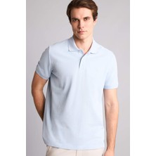 DeFacto %100 Pamuk Regular Fit Pike Kısa Kollu Polo Açık Mavi Tişört H9391AX26SM