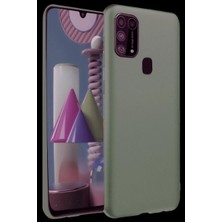 Senson Samsung Galaxy M31 Kılıf Nano Içi Kadife Silikon - Koyu Yeşil