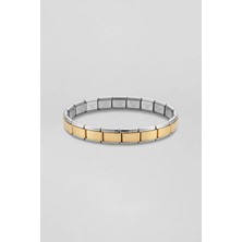 Abluka Online Unisex Italyan Stil Esnek Çelik Bileklik Gold