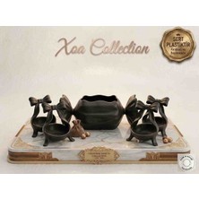 Xoa Collection Majesty Edition | 5 Parça Premium Set | Büyük Boy Sultan Şekerlik ve 4 Adet Lokumluk | Misafir Özel Serisi | Sert Plastiktir.