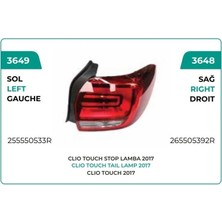 Ölmez Oto Yedek Parça Stop Lambası Alt Bakaliti Sağ Iç Dış Takım 2013 -- Clio Iv Hatchback
