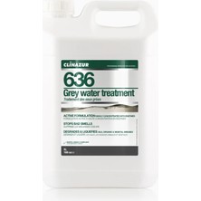 Clin Azur 636 - 5 Lt Gri Su Tankı Temizleyici - Giderlerdeki Kötü Kokulara ve Yağ Birikintilerine Biyolojik Çözüm!