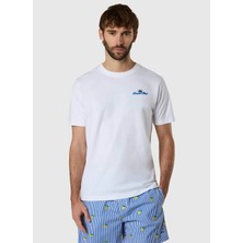 North Sails Beyaz Erkek Regular Fit Baskılı T-Shirt NS0000693162