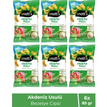 Akdeniz Usulü Yeşil Bezelye Atıştırmalık Cips 85 gr X6 Adet