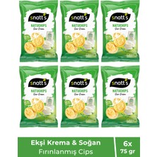 Ekşi Krema & Soğan Aromalı Fırınlanmış Cips 75 gr X6 Adet