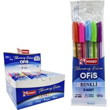 Mikro Tükenmez Kalem Seti 5 Renk ( 3paket )
