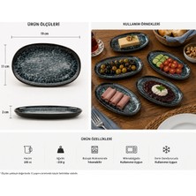 Bonnami Sepia Gourmet Oval Kayık Tabak 19X11 cm Porselen Sunum Servis Tabağı