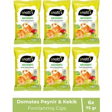 Domates Peynir & Kekik Aromalı Fırınlanmış Cips 75 gr X6 Adet