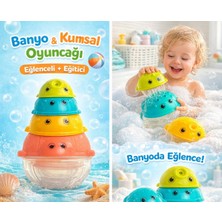 Empressco Renkli Kaplumbağa Banyo ve Plaj Oyuncağı Seti 4 Parça Eğlenceli Hediyelik Peluşlar