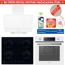 Hoover Torıno Telefon Bağlantılı Beyaz Ankastre Set (HO3158W+ HVW6MBB Siyah + HDG6C2GWTK)