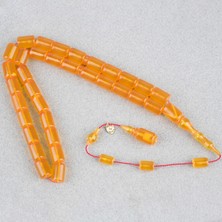 Lapisdo Ateş Kehribar Eski Oyun Zar Obje Patinli Kapsül Kesim 8.5X12.5MM Tesbih