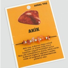 DS LLC Akik Doğaltaşlı Ip Bileklik Dsllc-Ilkelgym1