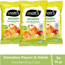 Domates Peynir & Kekik Aromalı Fırınlanmış Cips 75 gr X3 Adet