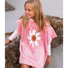 Swim Essentials Kırmızı Kız Çocuk Panço 2024SE1662-DAISY Flower Plaj Panço
