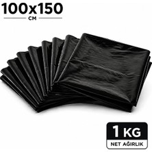 MSE HOLD Siyah Çöp Poşeti 100X150 Kalın 1 kg Dökme Çöp Torbası Hantal Boy