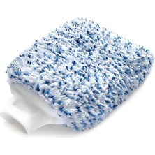 Parlatan Adamlar 1100GSM Kalın Mavi-Beyaz Araç Yıkama Eldiveni – 20CM x 26CM