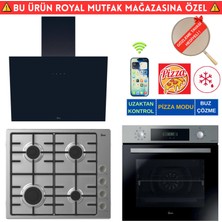 Hoover New Telefon Bağlantılı Inox Turbo Ankastre Set (HO3158IN+ HHW6LMX Emaye + HDG6C1GBTK Siyah)