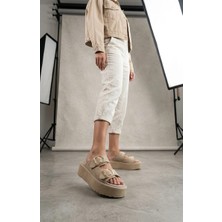 Melinta Shoes Melinta Süet Çift Bantlı Kadın Terlik