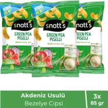 Akdeniz Usulü Yeşil Bezelye Atıştırmalık Cips 85 gr X3 Adet