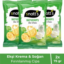 Ekşi Krema & Soğan Aromalı Fırınlanmış Cips 75 gr X3 Adet