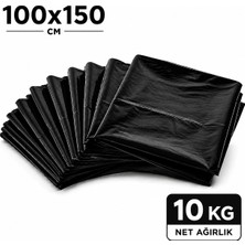 MSE HOLD Siyah Çöp Poşeti 100X150 Kalın 10 kg Dökme Çöp Torbası Hantal Boy
