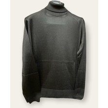 Nacar Store Erkek Tam Balıkçı Ince Yün Kazak