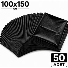 MSE HOLD Siyah Çöp Poşeti 100X150 Kalın 50 Adet Dökme Çöp Torbası Hantal Boy