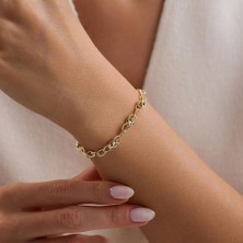Sembol Gold 14 Ayar Dorika Halkalı Altın Bileklik 2,20 Gram 19 cm