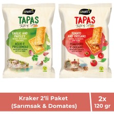Sarımsak & Maydanoz Aromalı Kraker 120 gr + Domates & Kekik Aromalı Kraker 120 gr