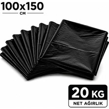 MSE HOLD Siyah Çöp Poşeti 100X150 Kalın 20 kg Dökme Çöp Torbası Hantal Boy