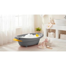 Babyjem Neşeli Ördek Bebek Banyo Küveti Soft Gri