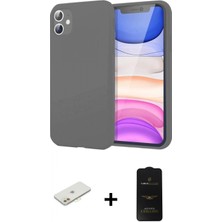 Pileli Store Pilelistore™ iPhone 11 Kılıf Kozmos Yansıma Özel Seri - Siyah 6d Antistatik Mat Seramik Hayalet Nano Ekran Koruyucu + Renkli Kamera Lens Koruma Cam - Tu