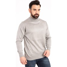 Nacar Store Erkek Ince Yün Yarım Boğazlı Triko Kazak