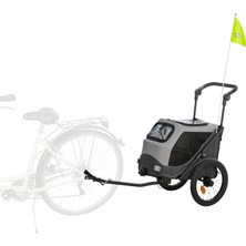 Trixie Bisiklet Römorku Köpekler Için L Gri - 74 x 95 x 103 cm - 143 cm