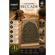 %100 Bambu Seccade - Kaymaz Taban, Sık Dokuma Makinede Yıkanabilir Namazlık