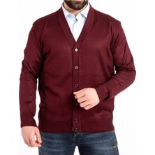 Nacar Store Erkek Düğmeli Ince Yün Triko Örme Baba Hırka