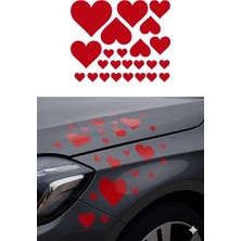 UAStudio Kalp Sticker Araç Oto Motorsiklet Ayna Uyumlu