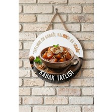 Mayeka Kabak Tatlısı Temalı Pastaneler Tatlıcılar Restoranlar Için Ahşap Duvar Kapı Dekoratif Süs Tablo
