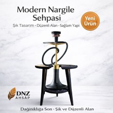 Dnz Ahşap Alya Siyah Nargile Sehpası ,nargile Masası, Siyah Ayak