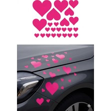 UAStudio Kalp Sticker Araç Oto Motorsiklet Ayna Uyumlu