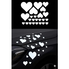 UAStudio Kalp Sticker Araç Oto Motorsiklet Ayna Uyumlu