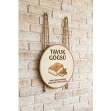 Mayeka Tavuk Göğsü Temalı Pastaneler Tatlıcılar Restoranlar Için Ahşap Duvar Kapı Dekoratif Süs Tablo