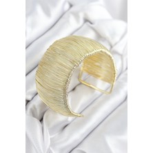 Uravas Store Pirinç Tel Sarma Model Gold Renk Kadın Bileklilk