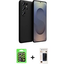 Pileli Store Pilelistore™ Galaxy S26 Ultra Kılıf Kozmos Yansıma Özel Seri - Siyah 3D Antistatik Hayalet Cam Ekran Koruyucu + Raze Metal Kamera Lens - Gs