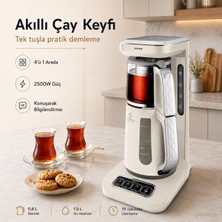 Karaca Konuşan Cam Elektrikli Çay Makinesi Çaydanlık Çaycı Filtre Kahve Demleyici ve Mama Suyu Hazırlayıcı - Otomatik Demleme, 2500W Güç ve Mama Suyu Desteği