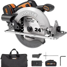 EstoreBox Worx WX520 20VOLT 4.0AH. Li-Ion Kömürsüz Profesyonel Daire Testere