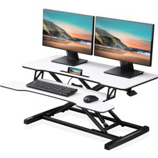 Fitueyes Fıtueyes Yüksekliği Ayarlanabilir Çalışma Masası Başlığı Bilgisayar Masası, 92 x 40 Cm, Klavye, Iki Monitör Için Uygun SD309101WB