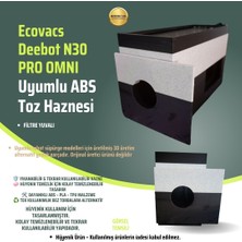 Ercinova Ecovacs Deebot N30 Pro Omni Uyumlu Abs Toz Haznesi – 3D Baskı Dayanıklı Yedek Parça – Filtre Yuvalı